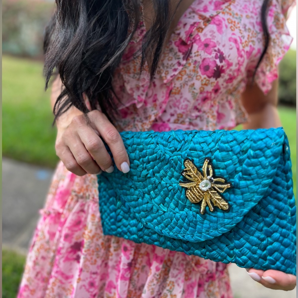 Handmade Summer Clutch- Blue